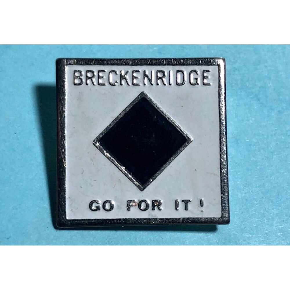 Go For It! Breckenridge Black Diamond Ski Pin